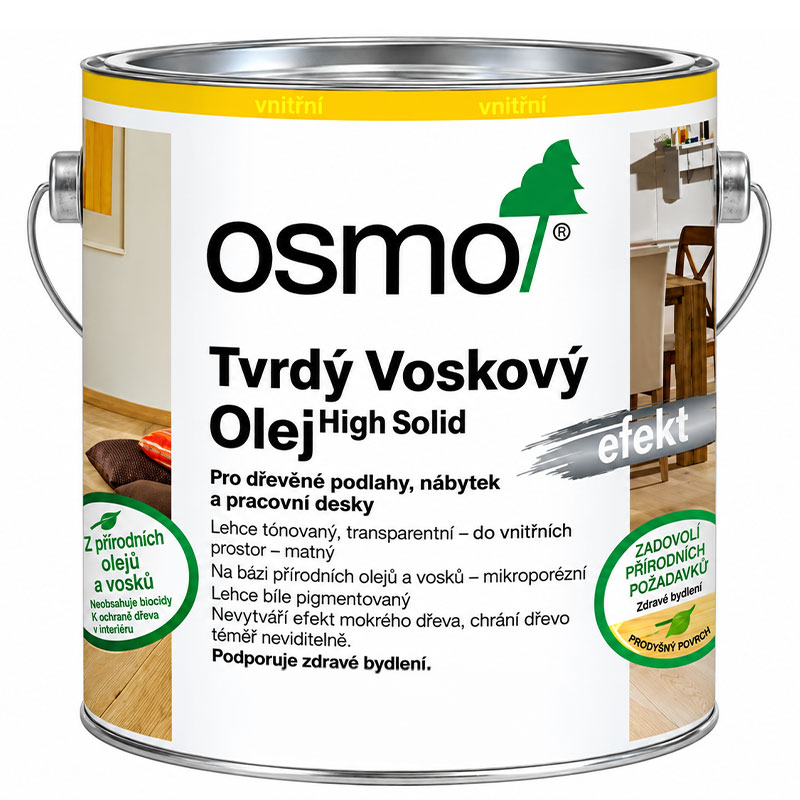 OSMO Tvrdý voskový olej Efekt Natural a Raw