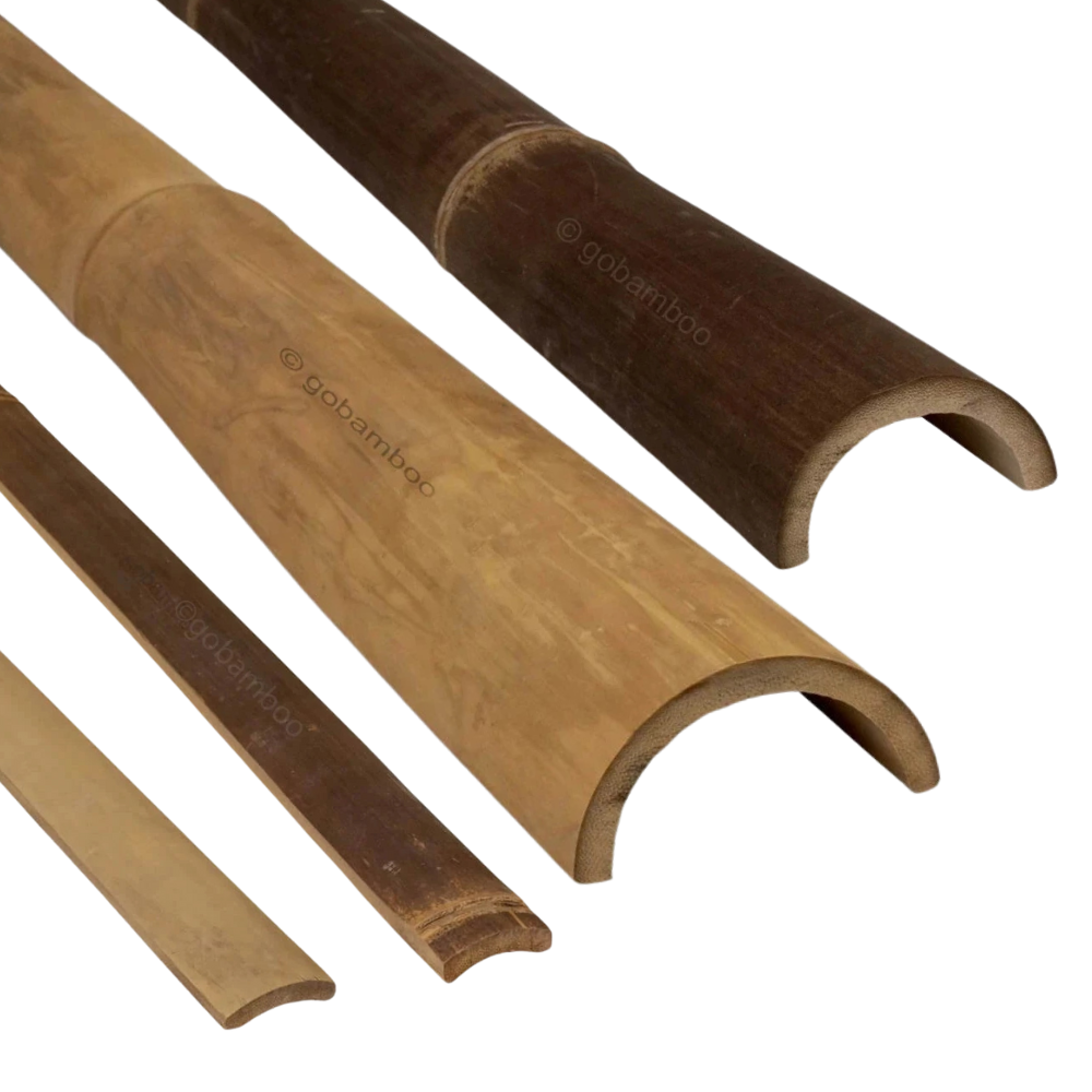 Polkruhové bambusové tyče